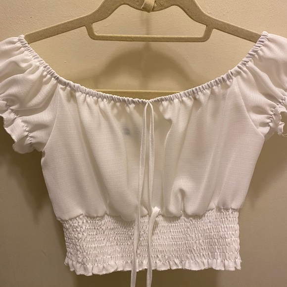 SHEIN Tops - White cropped blouse